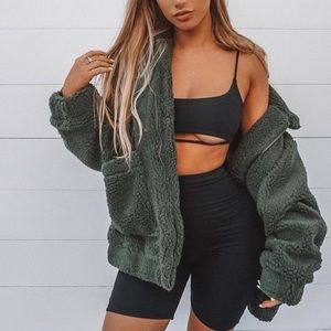 White Fox Teddy Coat